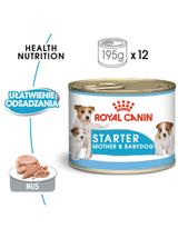 ROYAL CANIN Starter Mousse Mother & Babydog 6x195g karma mokra - mus, dla suk w czasie ciąży, laktacji oraz szczeniąt