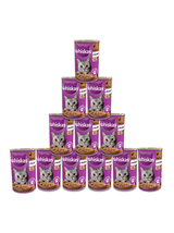 WHISKAS Adult puszka 12 x 400g - mokra karma dla kotów z kaczką w galaretce