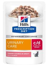 HILL'S PD Prescription Diet Feline c/d Urinary Stress Łosoś 24x85g saszetka