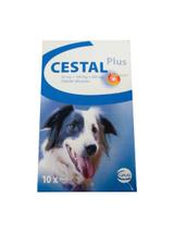 Cestal Dog Plus tabletki na odrobaczanie psów 2 sztuki+ Fiprex XL, 412,5 mg/5,5 ml, roztwór do nakrapiania dla psów