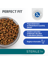 PERFECT FIT (Sterile 1+) 4x750g Bogaty w Kurczaka - sucha karma dla kota po sterylizacji