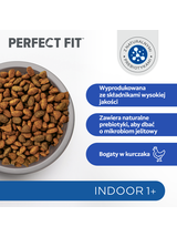 PERFECT FIT (Indoor 1+) 6x750g Bogaty w kurczaka - sucha karma dla kota żyjącego w domu
