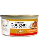Purina Gourmet Gold Sauce Delight z wołowiną 12x85g
