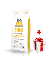 BRIT CARE Mini Grain-Free Hair&Skin 400g + niespodzianka dla psa GRATIS!
