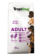 TROPIDOG premium adult medium & large breed jagnięcina z ryżem 11kg /Opakowanie uszkodzone (8834)!!!