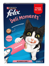 Felix Deli Moments Kremowe przekąski dla kotów z łososiem 4x(4x10g)