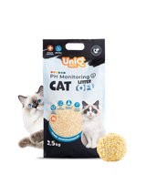 UNIQ PETS ŻWIREK DLA KOTA TOFU, pH monitoring, biodegradowalny 2,5 kg bez zapachowy.