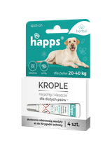 HAPPS Herbal - krople na pchły i kleszcze dla dużych psów 20-40kg