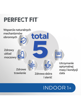 PERFECT FIT (Indoor 1+) 6x750g Bogaty w kurczaka - sucha karma dla kota żyjącego w domu