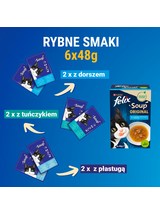 FELIX Soup Original Rybne smaki 6x48 g