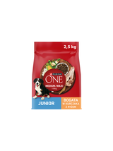 PURINA ONE Junior Medium/Maxi Karma dla szczeniąt bogata w kurczaka z ryżem 2,5 kg