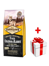 Carnilove Fresh Chicken Rabbit Adult 12 kg + niespodzianka dla psa GRATIS!