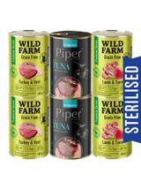 WILD FARM Premium Grain Free + Piper 6x400g  - bezzbożowa karma dla kota sterylizowanego