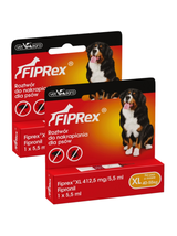 Fiprex XL, 412,5 mg/5,5 ml, roztwór do nakrapiania dla psów (2szt)