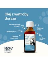 Lab-v Cod Liver Oil – Olej z wątroby dorsza 100% dla psa i kota 100 ml