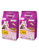WHISKAS Junior 2x14 kg - sucha karma dla dla kociąt, z pysznym kurczakiem