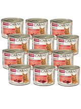 ANIMONDA Cat Carny Senior smak: wołowina i serca indyka 12 x 200g