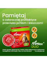 FIPREX DUO 50 mg + 60 mg roztwór do nakrapiania dla kotów i fretek