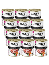 DOLINA NOTECI Mokra karma dla psa Rafi Classic z indykiem 12x800g