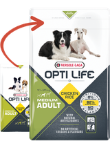 VERSELE-LAGA Opti Life Adult Medium 12,5kg + niespodzianka dla psa GRATIS!