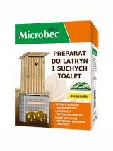 BROS MICROBEC Preparat do latryn i suchych toalet 4x30g
