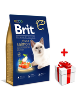 BRIT Premium By Nature Adult Cat Salmon 8kg + niespodzianka dla kota GRATIS!