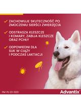 Advantix - dla psów 25-40kg (4 pipety x 4ml)+TRIXIE Szczypce do usuwania kleszczy 9cm