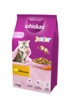 WHISKAS Junior 3x1,4 kg - sucha karma dla dla kociąt, z pysznym kurczakiem