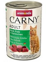 ANIMONDA Cat Carny Adult smak: wołowina indyk i królik 400g
