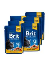 BRIT Cat ŁOSOŚ i PSTRĄG 6x100g