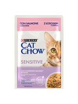 CAT CHOW Sensitive Karma dla kotów z łososiem i cukinią w sosie 10x85g