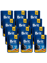 BRIT Cat ŁOSOŚ i PSTRĄG 12x100g