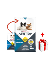 VERSELE-LAGA Opti Life Senior Mini 7,5kg - z kurczakiem - dla małych ras w wieku powyżej 7 lat + niespodzianka dla psa GRATIS!