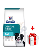 HILL'S PD Prescription Diet Canine t/d Dental Care 4kg + niespodzianka dla psa GRATIS!