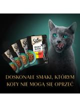 SHEBA saszetka 4x85g Selection in Sauce Soczyste Smaki - mokra karma dla kotów w sosie (z wołowiną, z jagnięciną, z kurczakiem, z indykiem)
