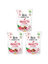 BRIT CARE Dog Crunchy Cracker Insects rich in Lamb 3x200g