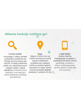 NotiOne go! - lokalizator bluetooth kolor czerwony