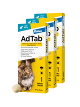 ELANCO 3xAdTab 48mg tabletki na pchły i kleszcze dla kotów >2-8 kg