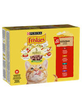 PURINA Friskies Cat mięso w sosie MIX smaków 12x85g