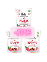 BRIT CARE Dog Crunchy Cracker Insects rich in Lamb 3x200g