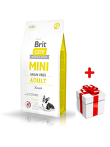 BRIT CARE Mini Grain-Free Adult Lamb 7kg + niespodzianka dla psa GRATIS!