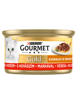 Purina Gourmet Gold Sauce Delight z wołowiną 12x85g