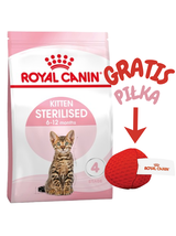 ROYAL CANIN  Kitten Sterilised 2kg karma sucha dla kociąt od 6 do 12 miesiąca życia, sterylizowanych + Royal Canin piłka dla kota GRATIS!!