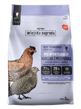 Wiejska Zagroda Karma sucha dla kota po sterylizacji Kurczak z przepiórką (dorosły) 3kg