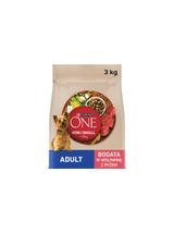 PURINA ONE Adult Mini/Small Karma dla dorosłych psów bogata w wołowinę z ryżem 3 kg/ opakowanie uszkodzone (7138)!!