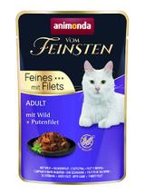ANIMONDA Cat Vom Feinsten Adult Dziczyzna + filet z indyka saszetka 18x85g