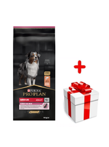 Purina Pro Plan Medium Adult Sensitive Skin Optiderma, łosoś i ryż 14kg   + niespodzianka dla psa GRATIS!