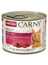 ANIMONDA Cat Carny Adult smak: wołowina i serca 6 x 200g