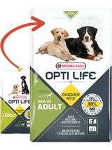 VERSELE-LAGA Opti Life Adult Maxi 12,5kg - z kurczakiem - dla dużych ras + niespodzianka dla psa GRATIS!