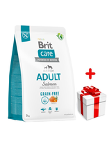 BRIT CARE Grain-free Adult Salmon 3kg + niespodzianka dla psa GRATIS!